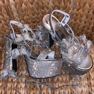 NIB Dolls Kill Rhinestone Pixie Queen Platforms